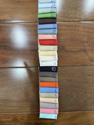 Bảng màu vải cotton 2 chiều Vải Hoàng Kim 3
