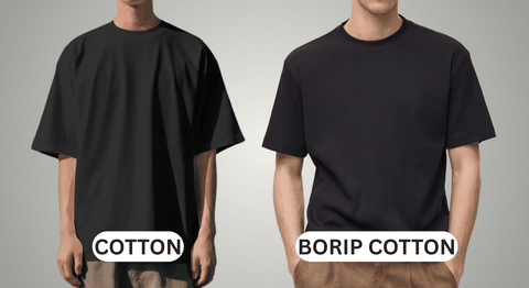 So sánh áo thun nam Cotton và áo thun Borip Cotton Hoàng Kim