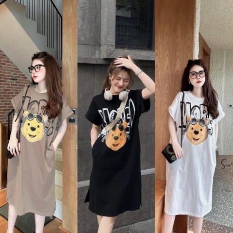 Váy suông vải cotton 2 chiều Vải Hoàng Kim