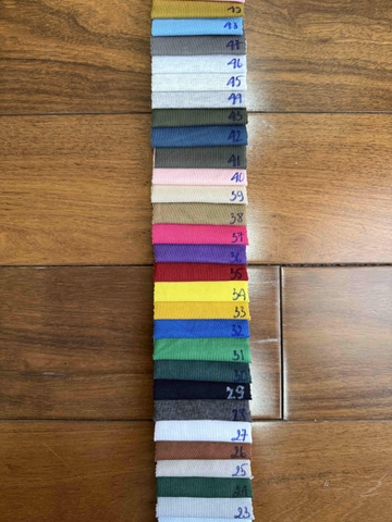 Bảng màu vải thun cotton 2 chiều 250gsm