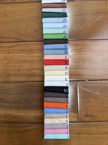 Bảng màu vải thun local brand 250gsm
