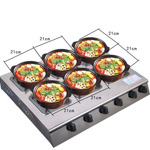 Bếp ga nấu mì cay, cơm niêu, 4-6-8 họng