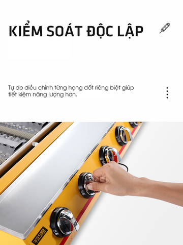 Bếp nướng ga 4-6-8 đầu đốt Eton