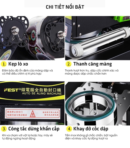 Máy dập nắp cốc tự động Fest RC995