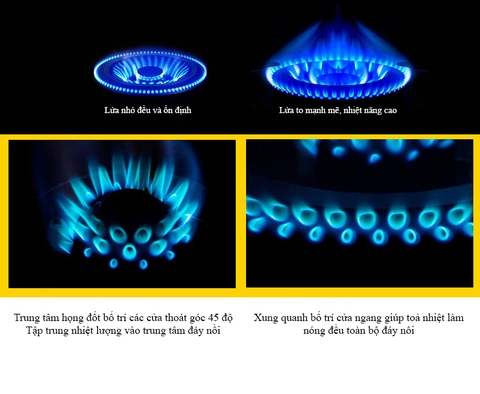 Bếp ga nấu mì cay, cơm niêu, 4-6-8 họng