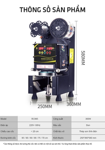 Máy dập nắp cốc tự động Fest RC995