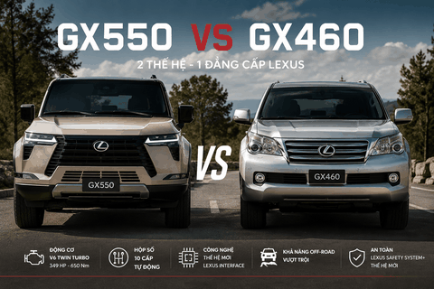 LEXUS GX550 2026 VS GX460: KHÁC BIỆT NHƯ THẾ NÀO VÀ VÌ SAO NÊN CHỌN GX550?