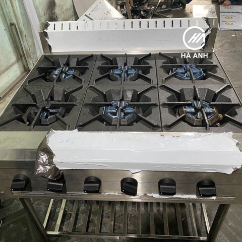Bếp âu 6 họng Inox