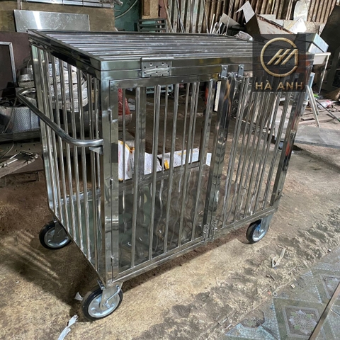 Xe đẩy quần áo bệnh viện Inox Sus304