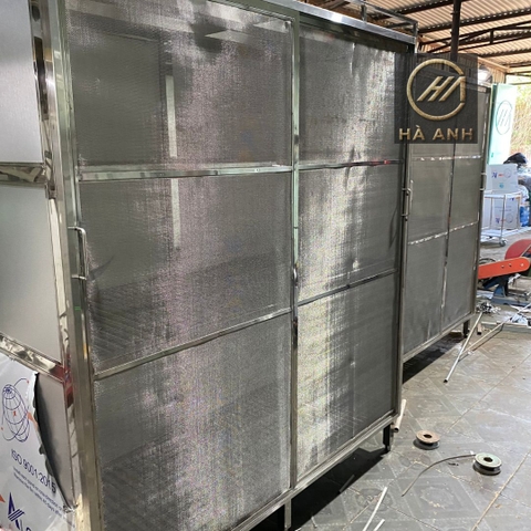 Tủ đựng bát đũa bọc lưới chắn côn trùng Inox SUS 304