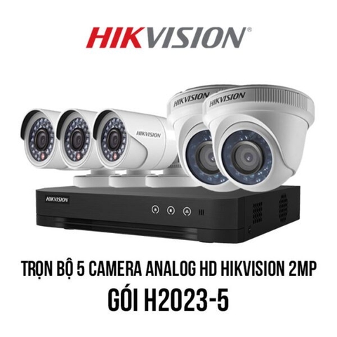 Trọn bộ 5 camera Analog HD HIKVISION 2MP