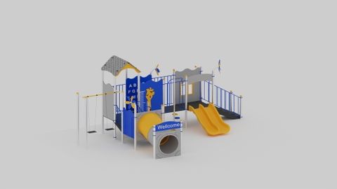 Bộ trò chơi liên hoàn cầu trượt - 2025-LH012