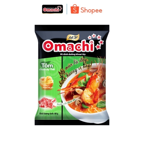 Mì Omachi Tôm Chua Cay Thái Gói 80g