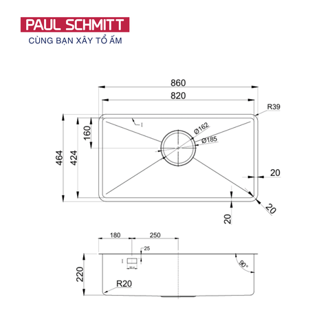 Chậu rửa bát Paul Schmitt PA8646-U