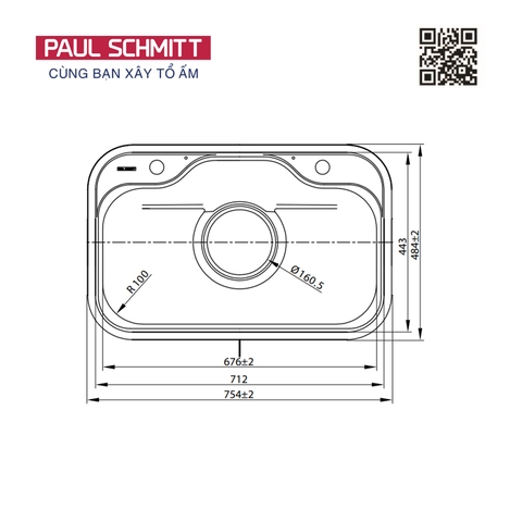 Chậu rửa bát Paul Schmitt PAM75484-TE