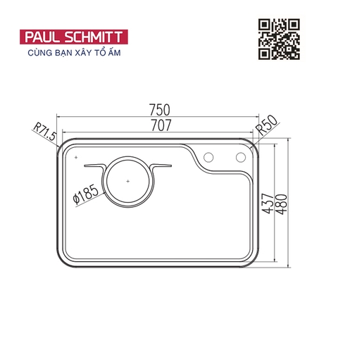 Chậu rửa bát Paul Schmitt PAM7548-TLE