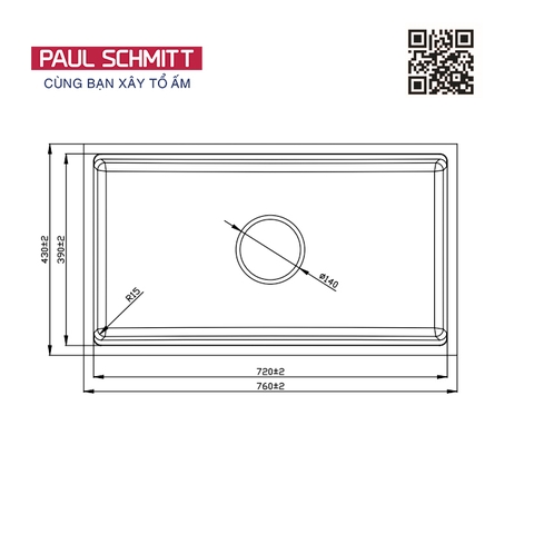 Chậu rửa bát Paul Schmitt PAM7643-UDE