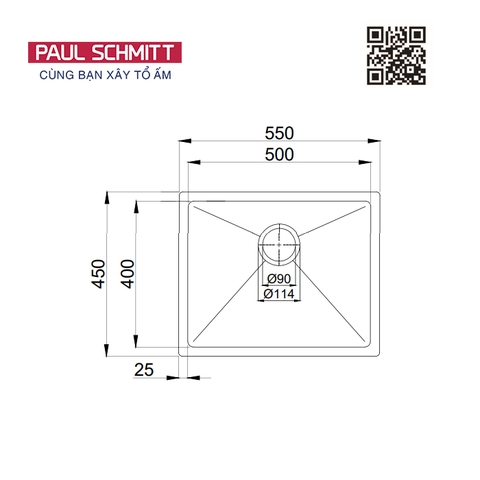 Chậu rửa bát Paul Schmitt PA5545-U