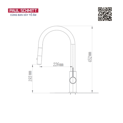 Vòi rửa bát Paul Schmitt PA324KBG