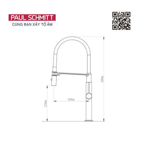 Vòi rửa bát Paul Schmitt PA331K