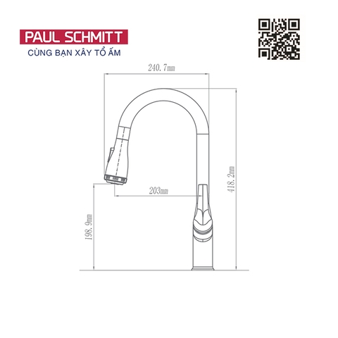 Vòi rửa bát Paul Schmitt PA332KB