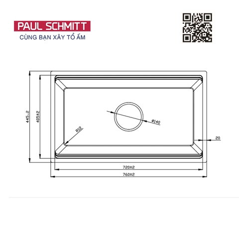 Chậu rửa bát Paul Schmitt PAM7645-UDDE