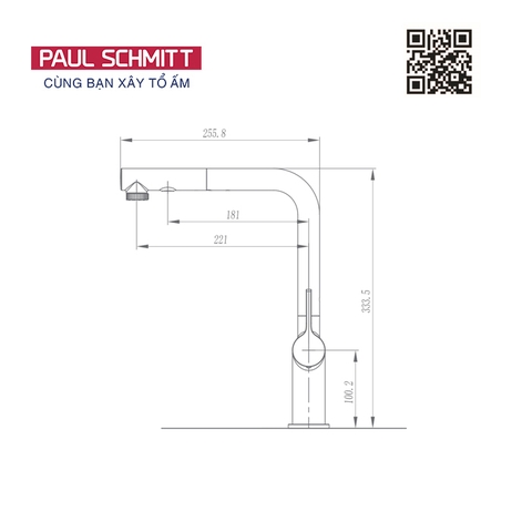 Vòi rửa bát Paul Schmitt PA334K