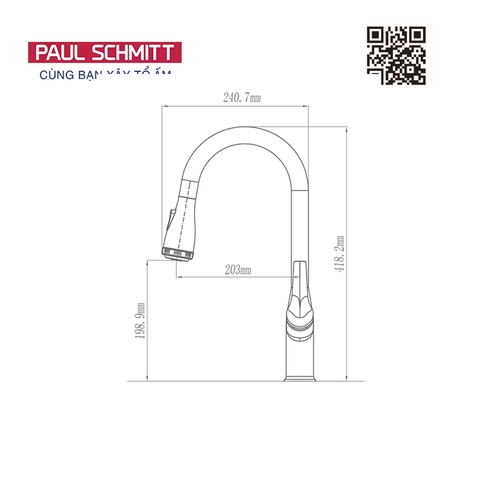 Vòi rửa bát Paul Schmitt PA332KBN