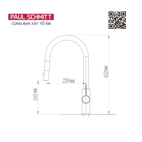 Vòi rửa bát Paul Schmitt PA324KBN