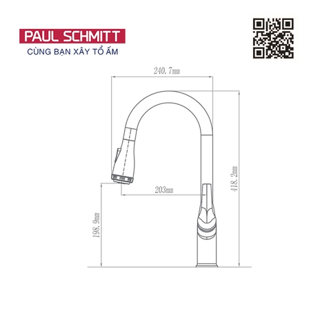 Vòi rửa bát paul Schmitt PA332K