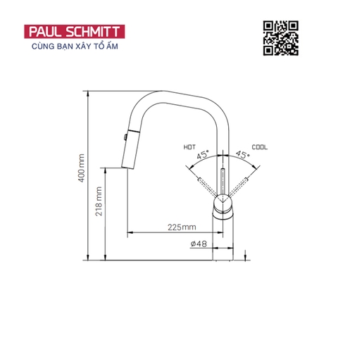 Vòi rửa bát Paul Schmitt PA321KB
