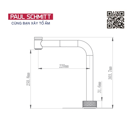 Vòi rửa bát Paul Schmitt PA329KB