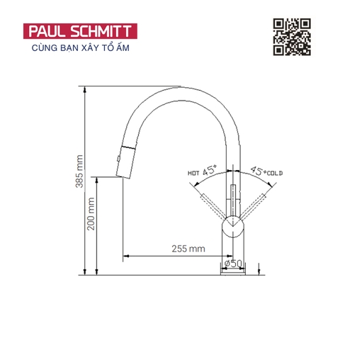 Vòi rửa bát Paul Schmitt PA322KS