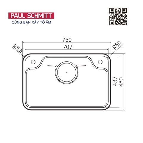 Chậu rửa bát Paul Schmitt PAM7548-TE
