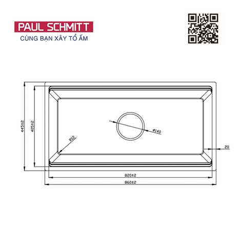 Chậu rửa bát Paul Schmitt PAM8645-UDDE
