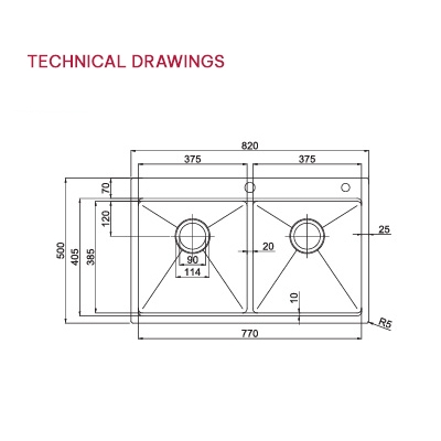 Chậu rửa bát Paul Schmitt PA8250-TD