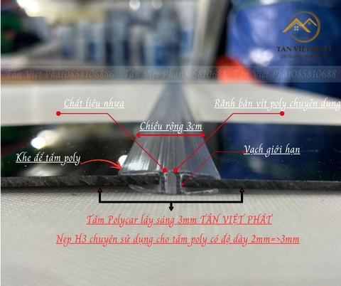 Nẹp H3 nối tấm POLYCAR