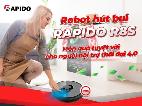 Robot hút bụi lau nhà Rapido R8S