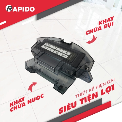 Robot hút bụi lau nhà Rapido R7S