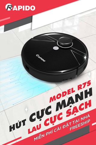 Robot hút bụi lau nhà Rapido R7S