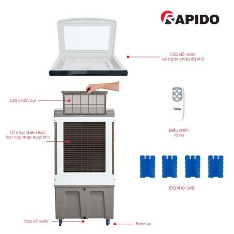 Quạt điều hòa Rapido Everest 9000-D