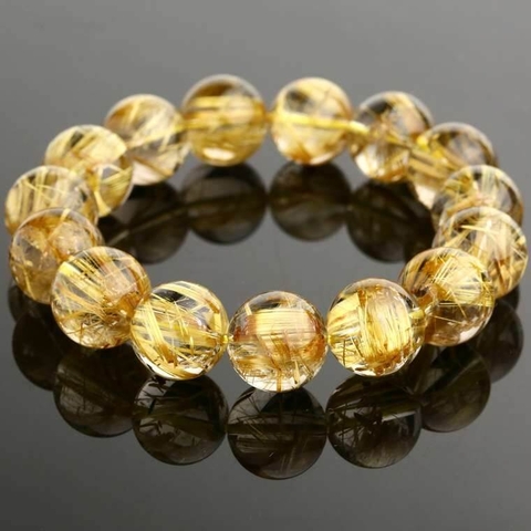 Vòng Tay Đá Thạch Anh Tóc Vàng