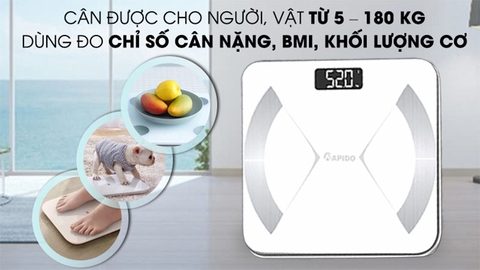 Cân sức khỏe và phân tích các chỉ số cơ thể Rapido RSF02-S