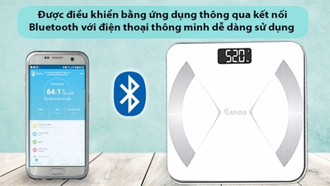 Cân sức khỏe và phân tích các chỉ số cơ thể Rapido RSF02-S