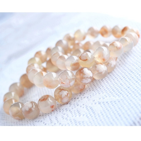 Vòng Tay Đá Mã Não Đào Hoa