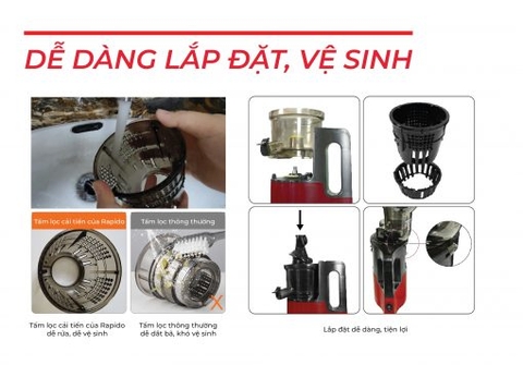 Máy ép chậm Rapido RSJ-200M