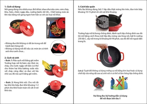 Bộ nồi gang đúc tráng men Rapido RK202224