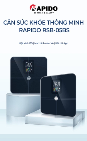 Cân sức khỏe thông minh Rapido RSB05 – BS
