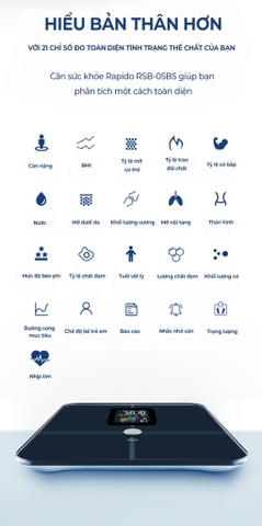 Cân sức khỏe thông minh Rapido RSB05 – BS
