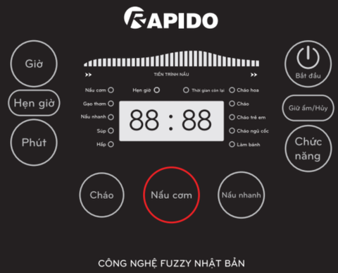 Nồi cơm điện tử Rapido RC-1.8D